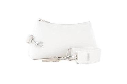 Frost White Vegan Leather 2-Piece Wristlet Set