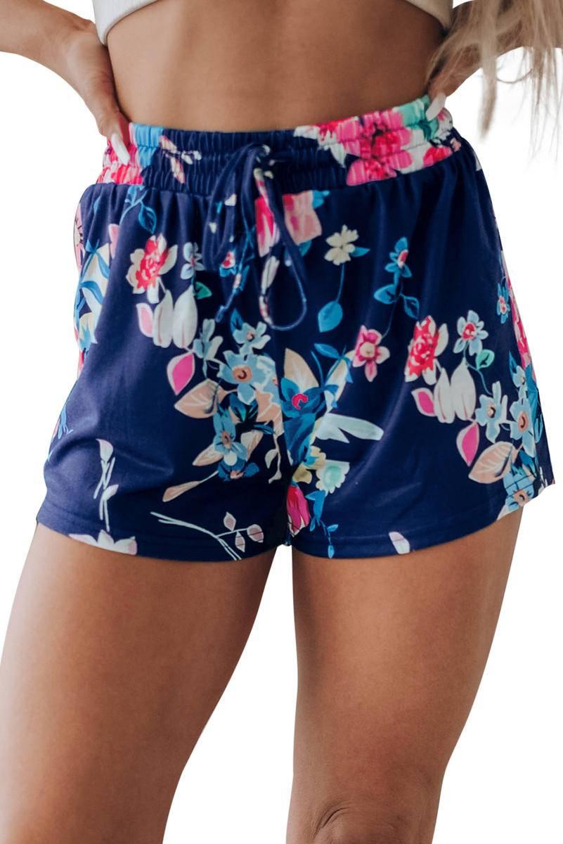 Get Ready for Summer with Floral Elastic Waist Shorts for Women