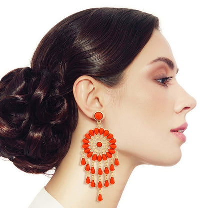 Get Your Hands On Stunning Coral Bead Dream Catcher Earrings Now!