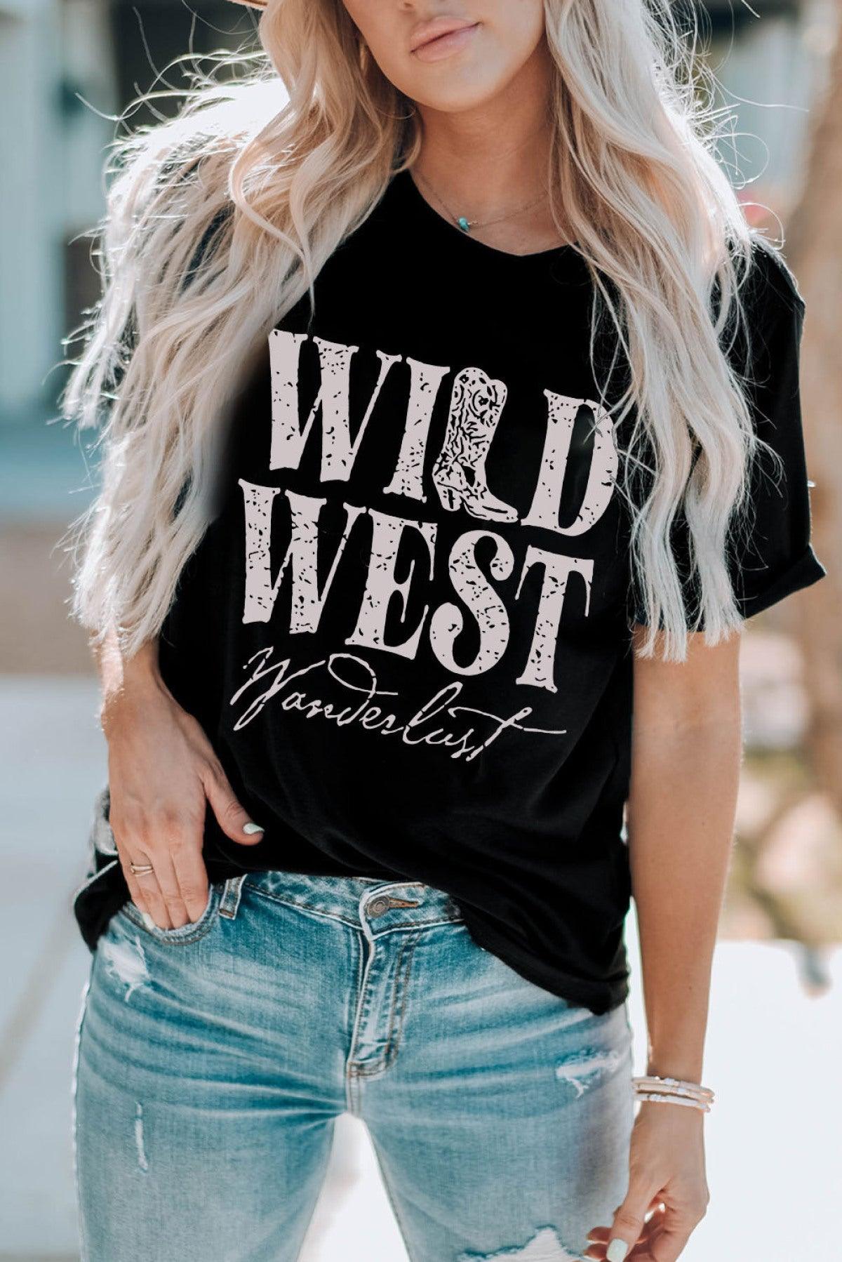 Get Your WILD WEST Graphic Tee for Women Today