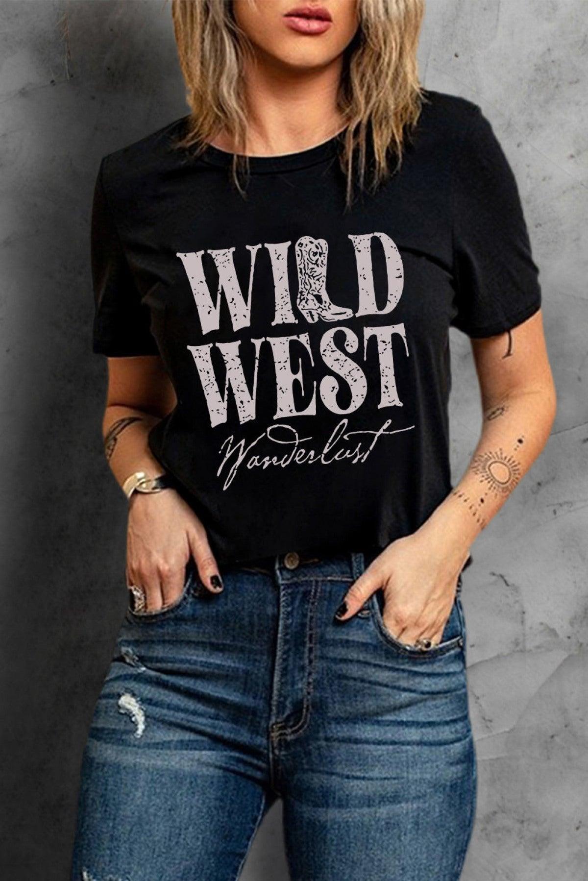 Get Your WILD WEST Graphic Tee for Women Today