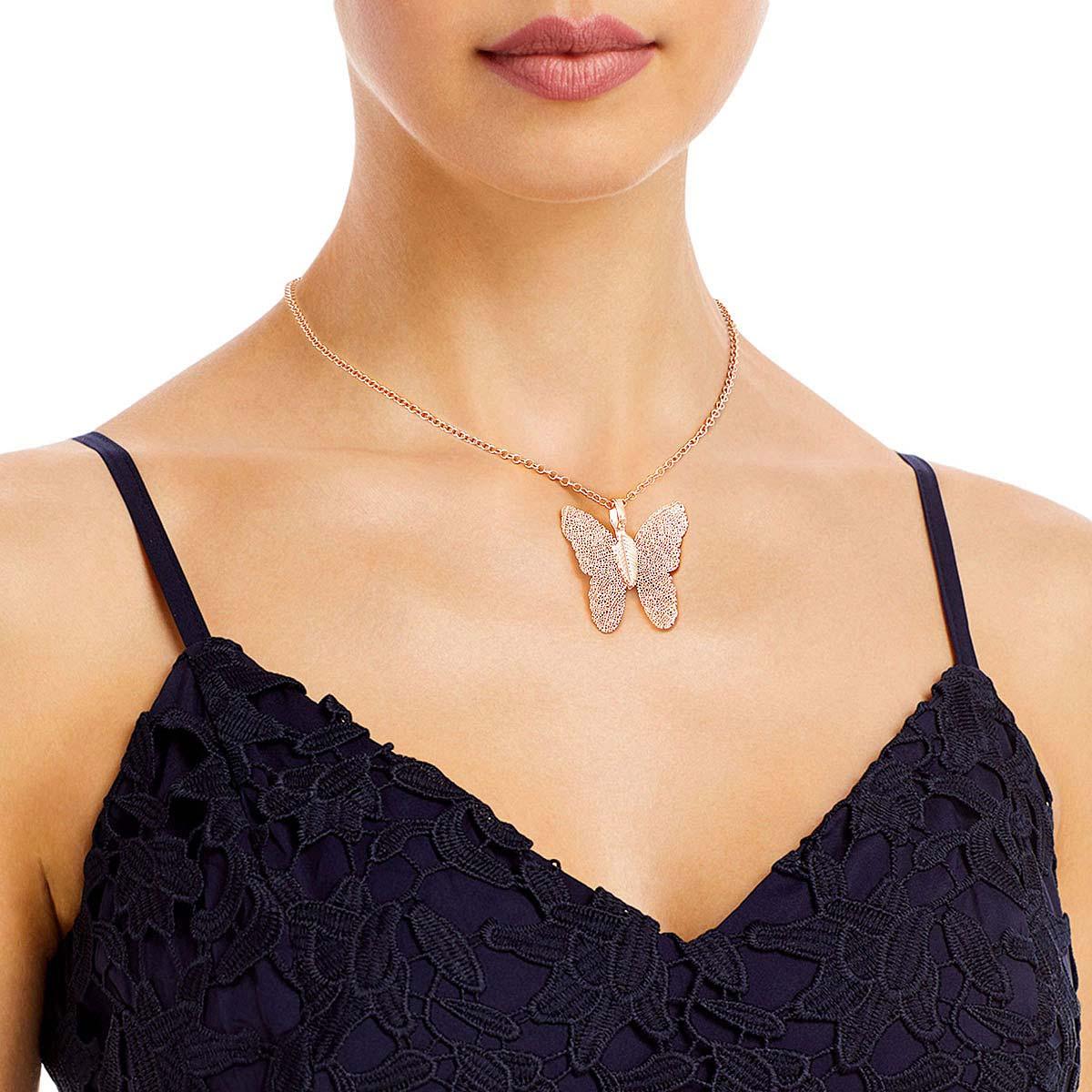 Get your wings with our Rose Gold-tone Butterfly Necklace - Shop now!