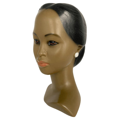 Girl Head Bust Vintage 1950s Chalkware Polynesian Female Figurine