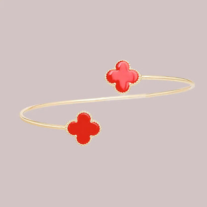 Red Clover Gold Bracelet: Add Flair to Your Fashion Jewelry