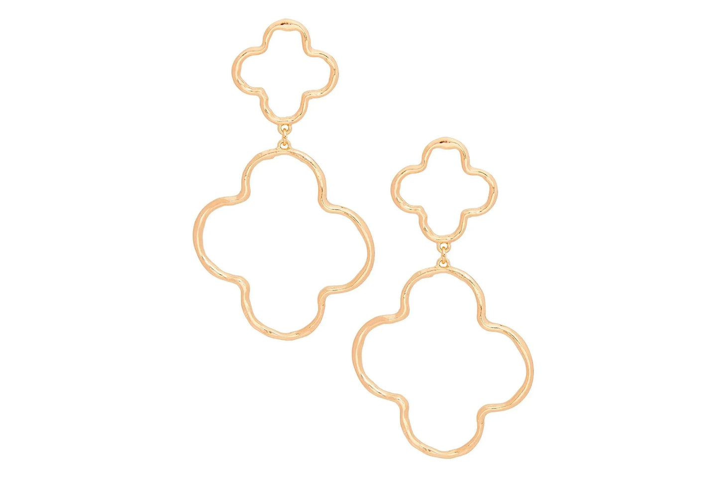 Gold Open Clover Dangle Earrings for Every Occasion - Fashion Jewelry