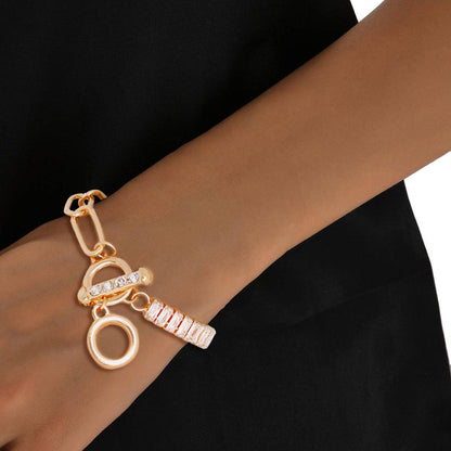 Gold-tone Women's Cubic Zirconia Link Bracelet: Sparkle & Shine