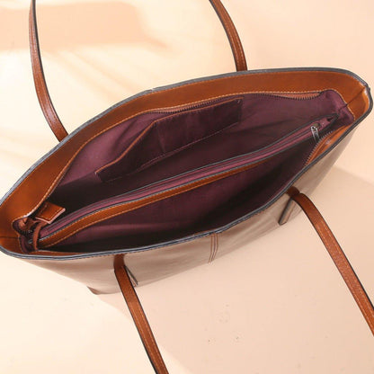 High-Capacity Zipper Stitching Tote Bag