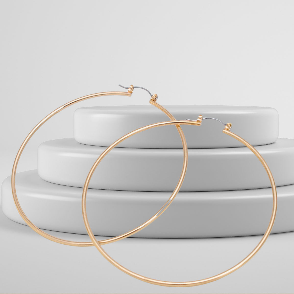 Gold Hoop Earrings | Minimalist Lightweight 2mm Thin Hoops