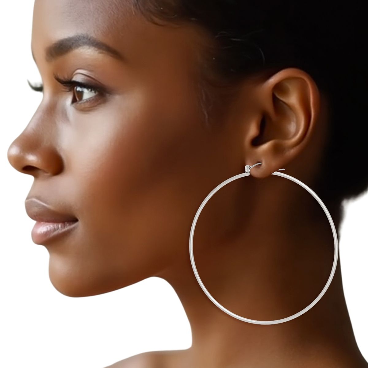Silver Hoop Earrings | Minimalist Lightweight 2mm Thin Hoops