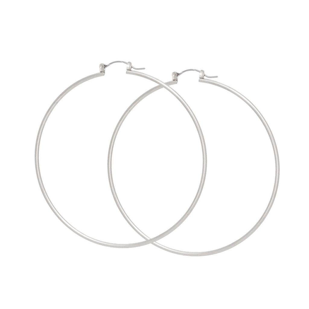 Silver Hoop Earrings | Minimalist Lightweight 2mm Thin Hoops