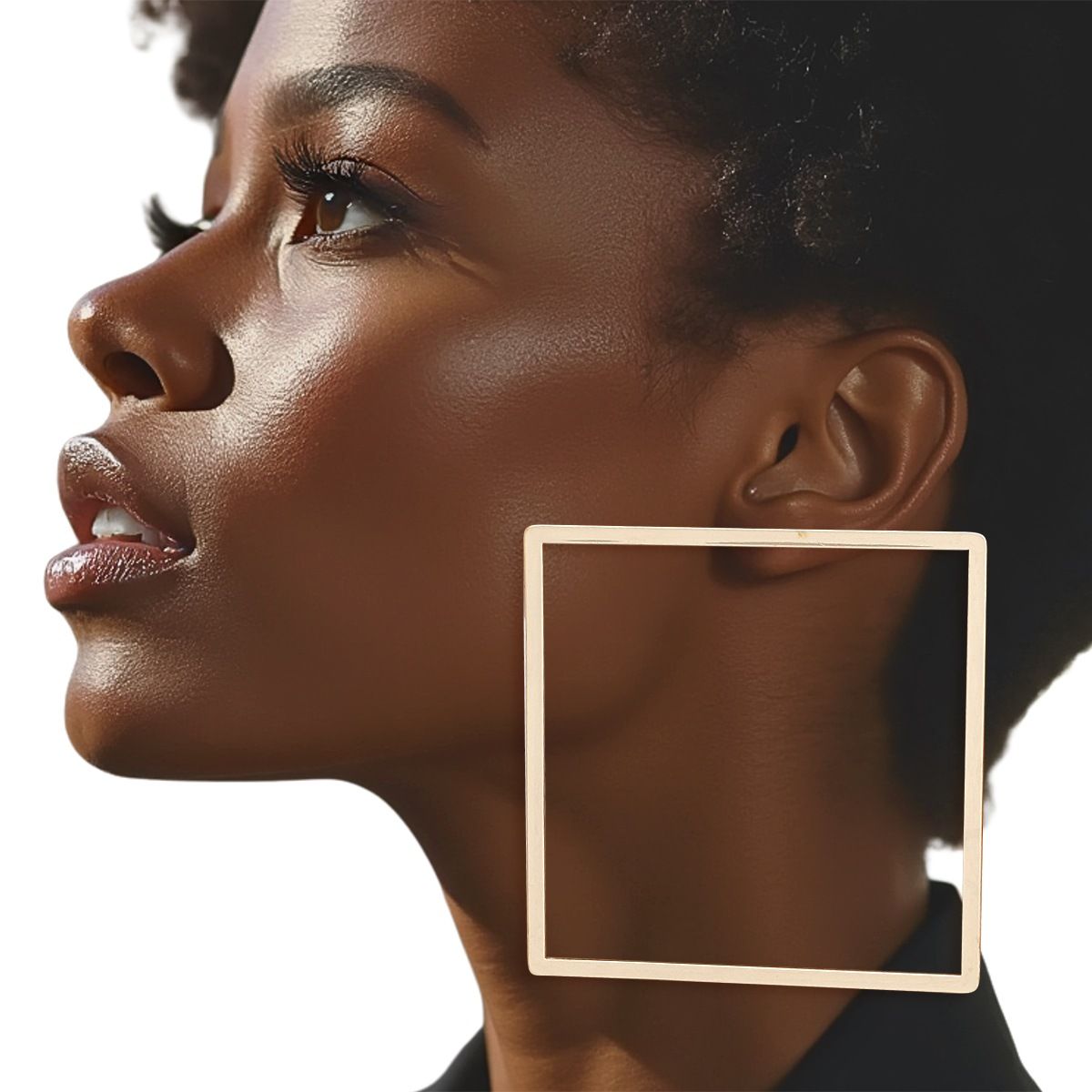 Gold Square Stud Earrings Minimalist Polished Modern Design | Fashion Jewelry