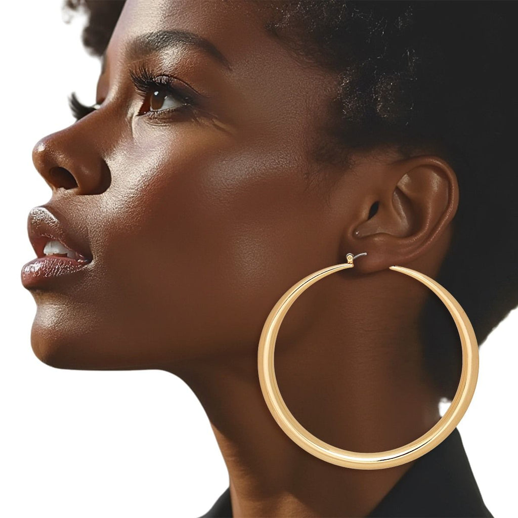 Oversized Gold Hoop Earrings Bold Statement Jewelry for Trendy Women