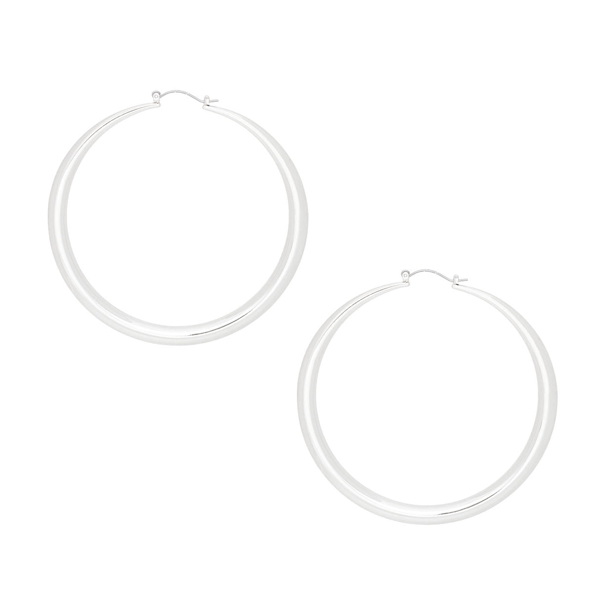 Oversized Silver Hoop Earrings Bold Statement Jewelry for Trendy Women