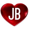 White JB Initials on Red Heart Logo for Jewelry Bubble