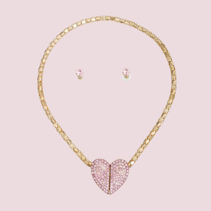 Unite Hearts Pink Heart Necklace: Symbol of Unbreakable Bond