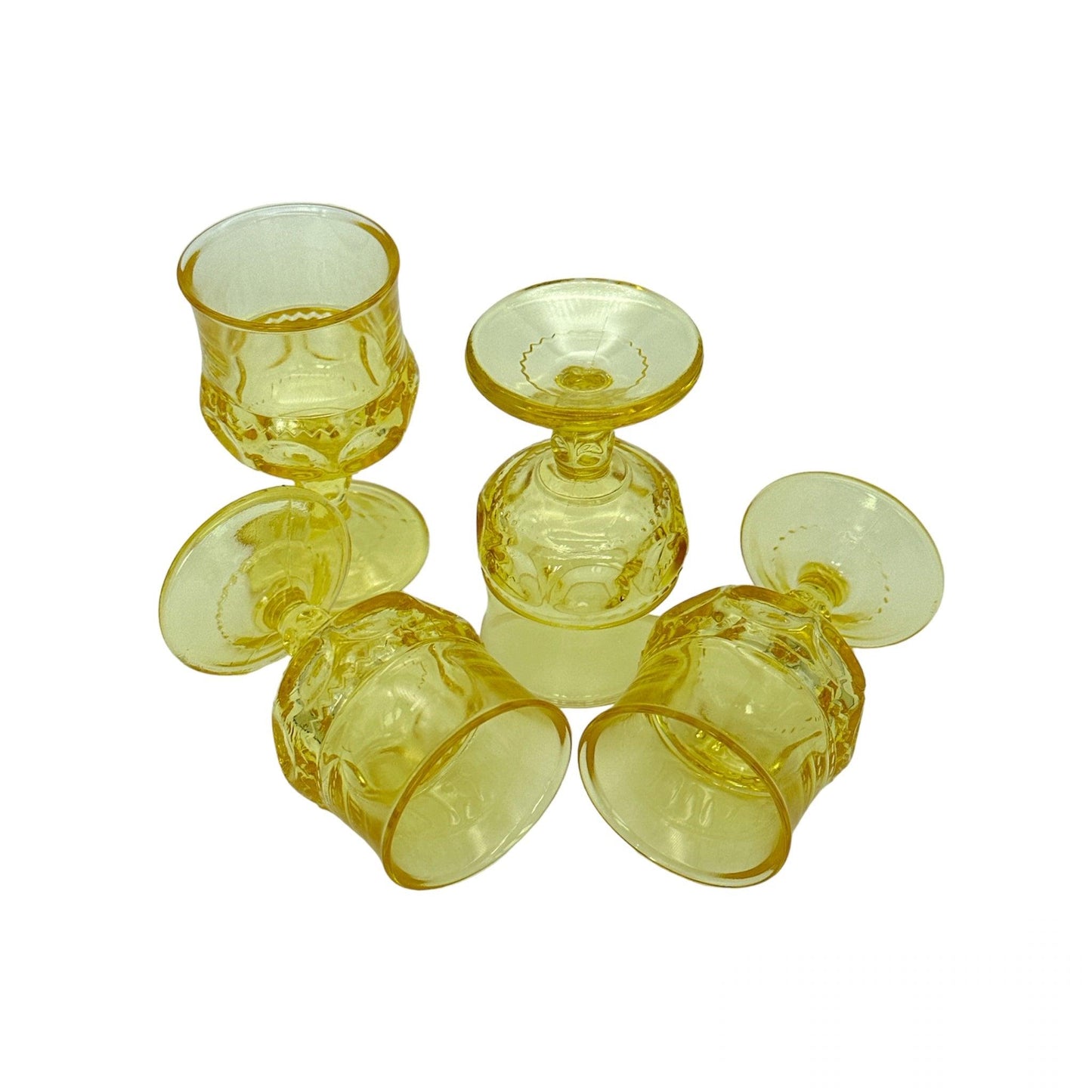 Kings Crown Glassware Thumbprint Glass Set | Vintage American Collectible
