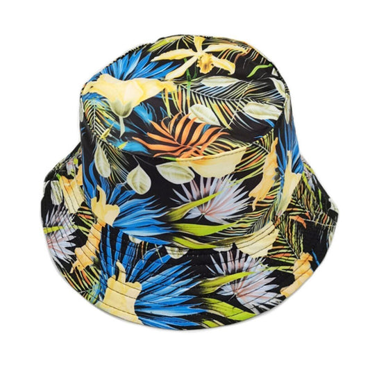 Ladies Reversible Summer Bucket Hat Blue/Multi
