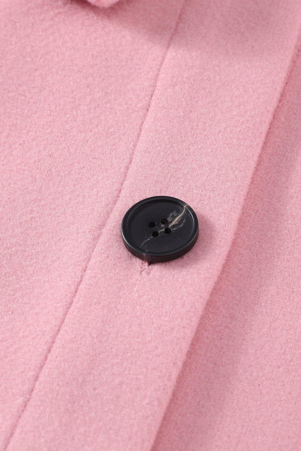 Lapel Button-Down Coat With Chest Pockets