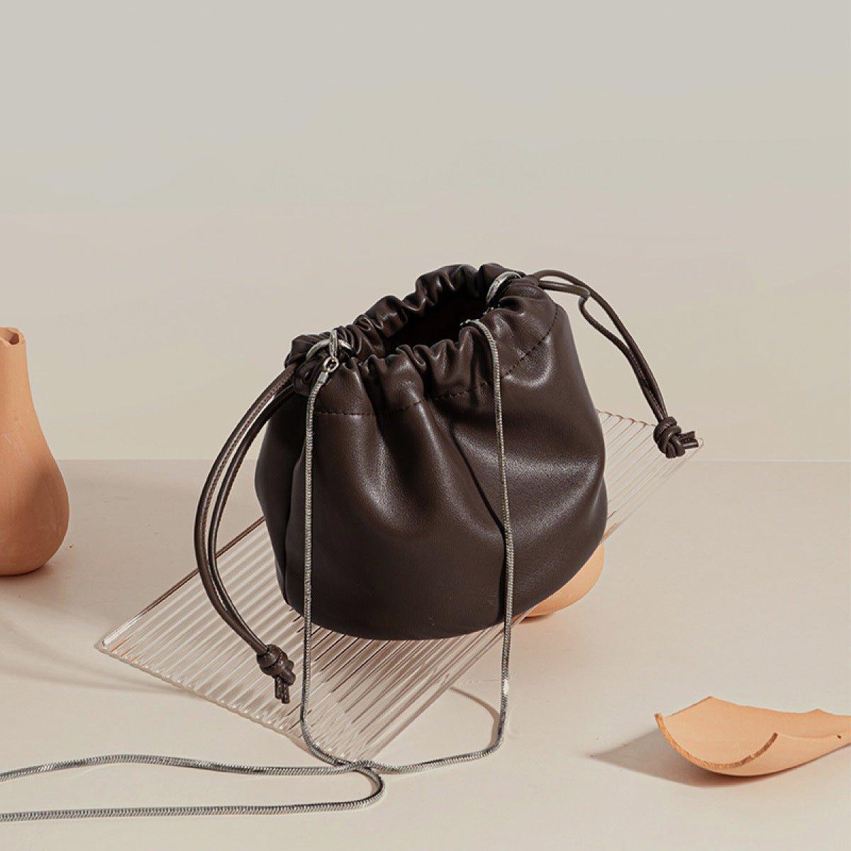 Large Capacity Drawstring Bucket Bag With Removable Handle