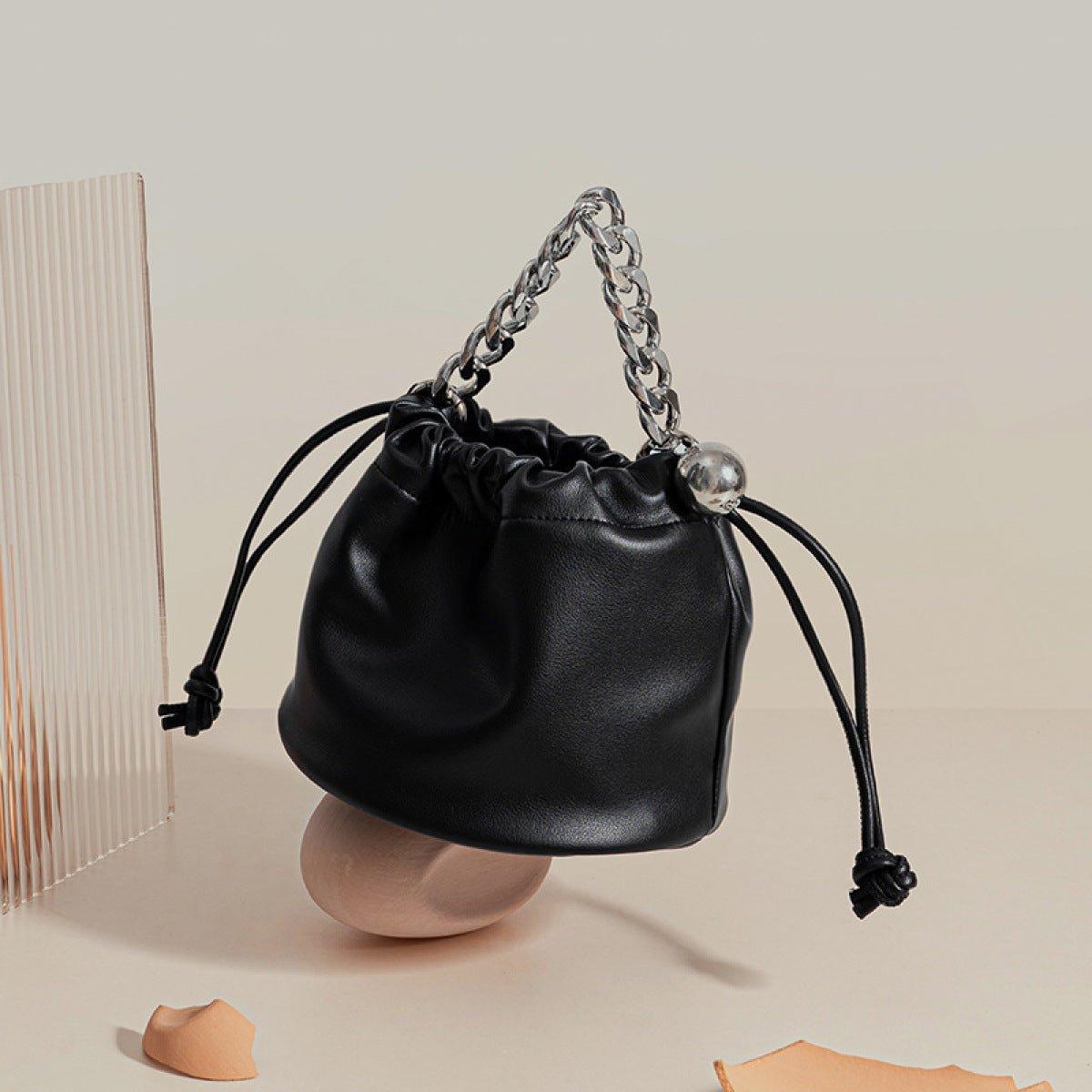 Large Capacity Drawstring Bucket Bag With Removable Handle