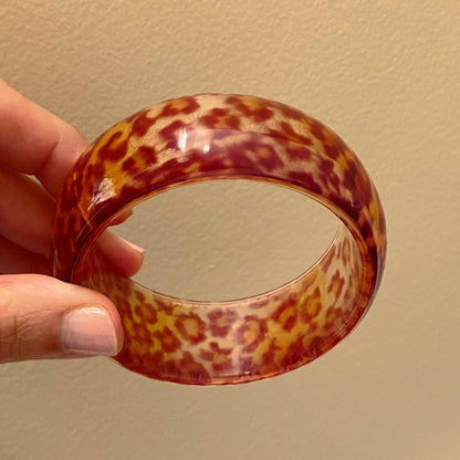 Leopard Print Vintage Lucite Bangle Pairs Beautifully with Everything