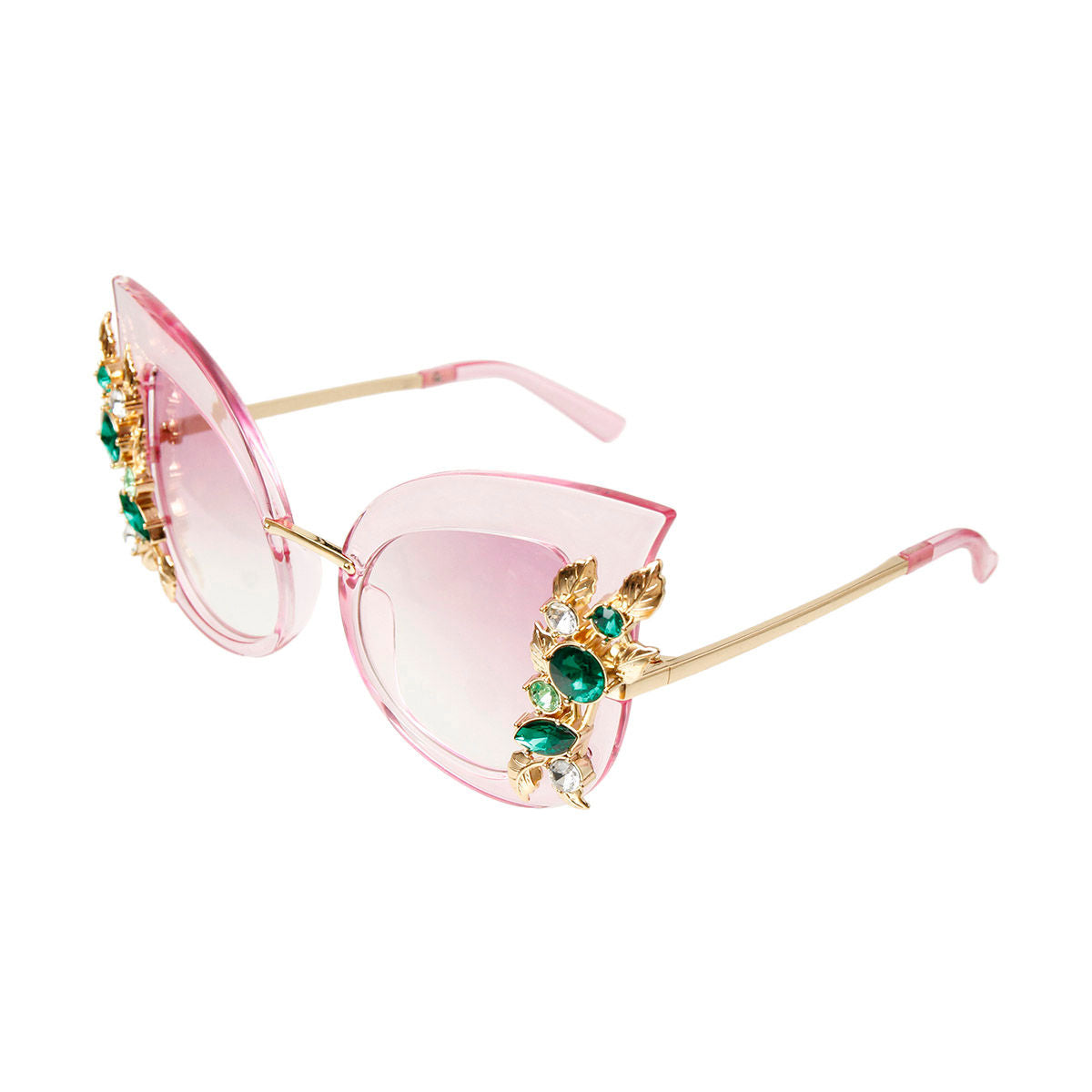 Retro Style Cat Eye Pink Sunglasses – Glam Detailing Pinktown