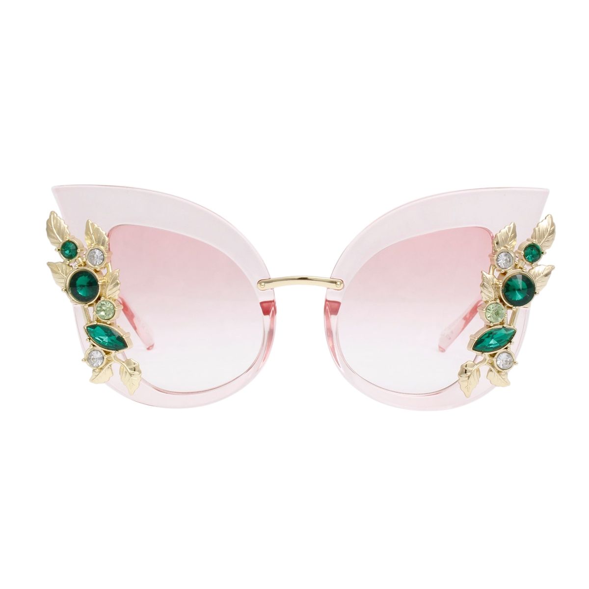 Retro Style Cat Eye Pink Sunglasses – Glam Detailing Pinktown