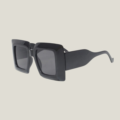 Turn Heads Glamorous Black Tinted Square Sunglasses for Women Pinktown