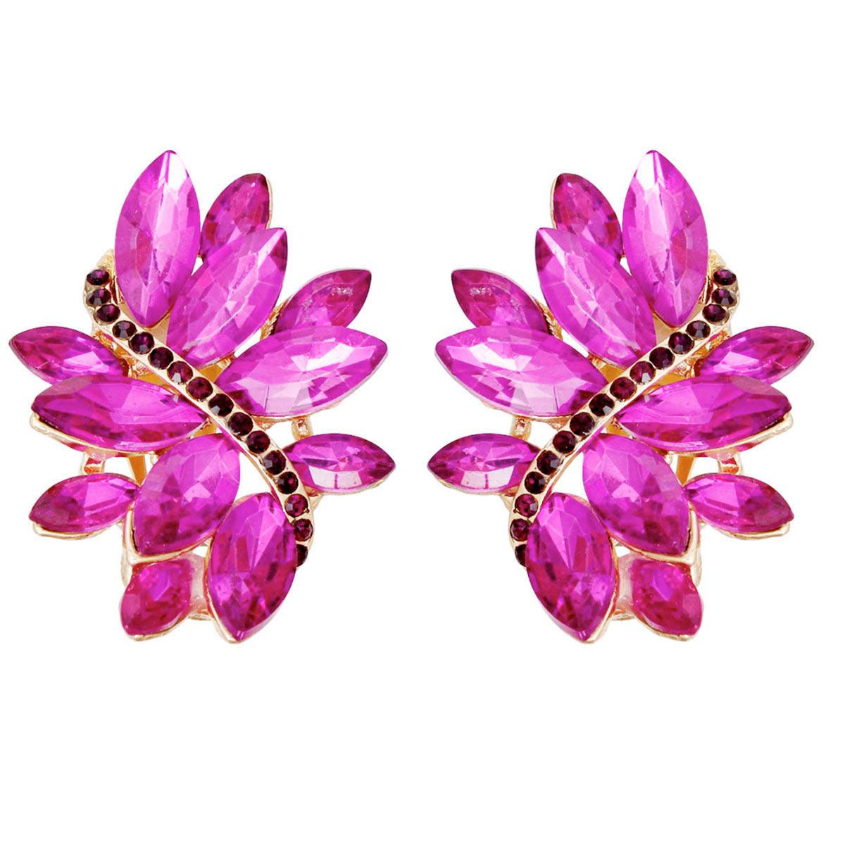 Marquise Studs: Fashionable Purple Earrings for Elegant Style