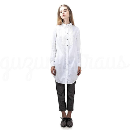 Minimalist Cotton Chemisette Women’s Urban Dress Shirt
