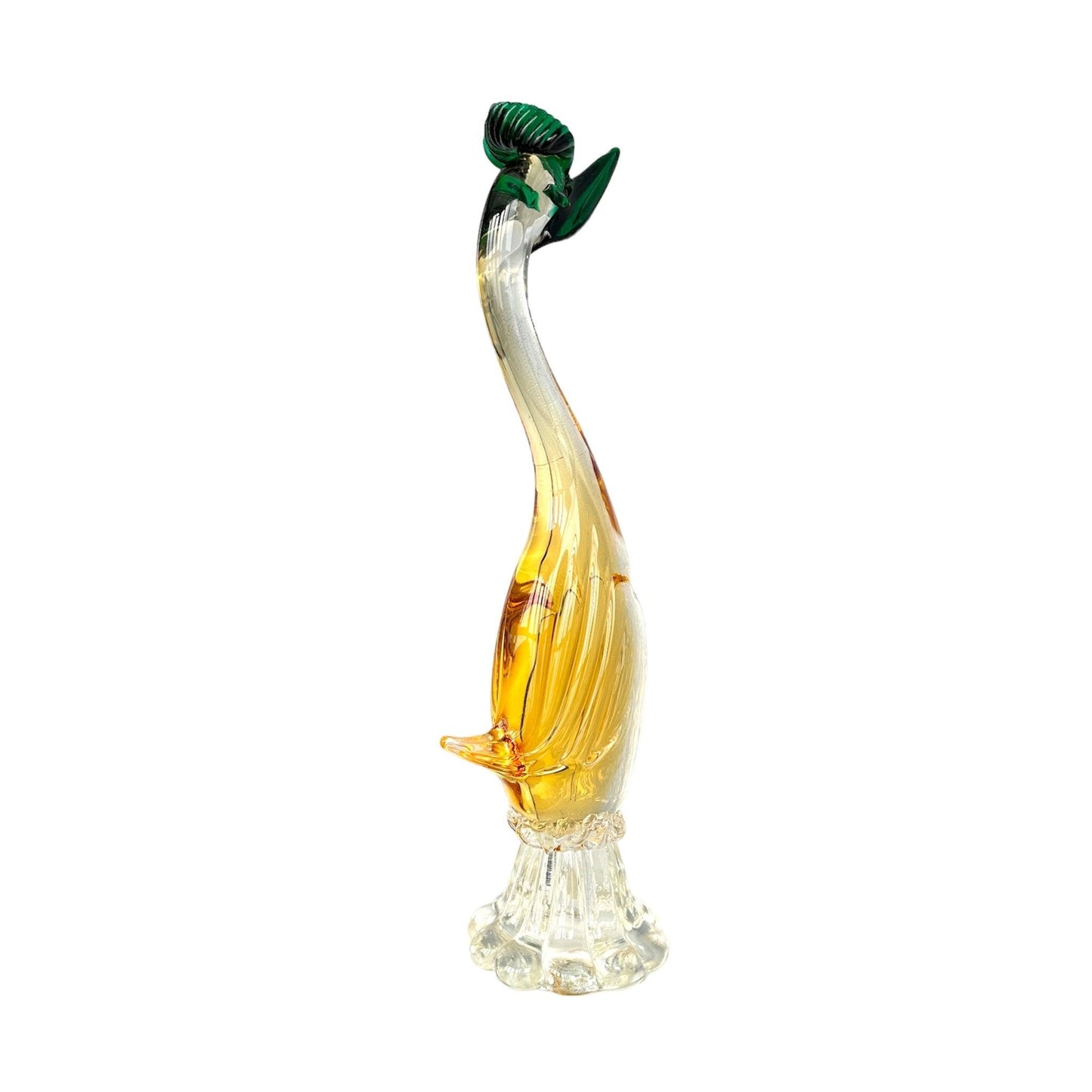 Murano Hand-Blown Italian Art Glass Duck Figurine - Exquisite Vintage Collectible!