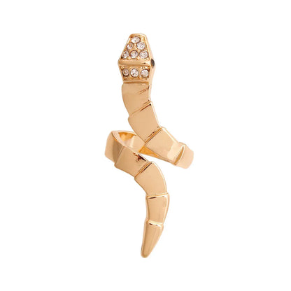 Bold and Stylish Graduated Wrap Snake Ring - Gold Statement