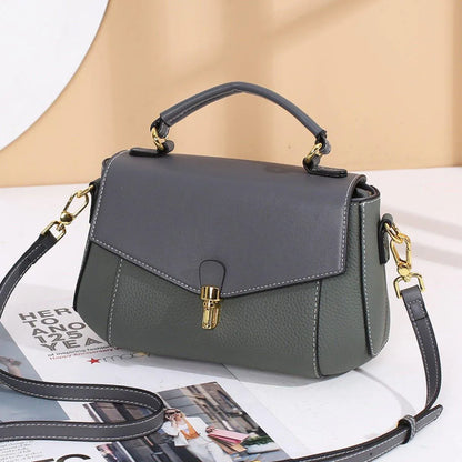 Patchwork Shoulder Bag Zipper Handbag