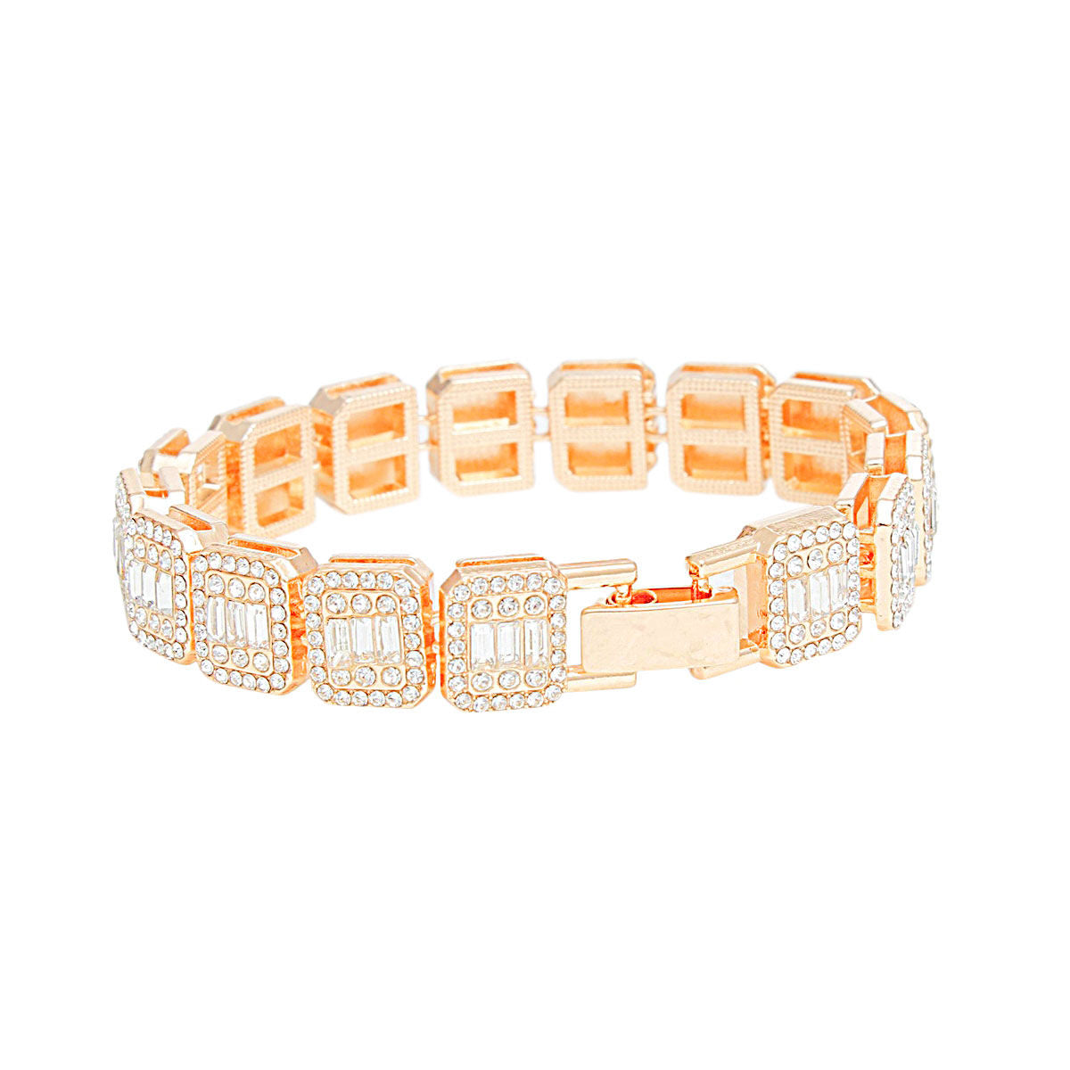 Gold Square Halo Bracelet – Luxe & Bold Pinktown