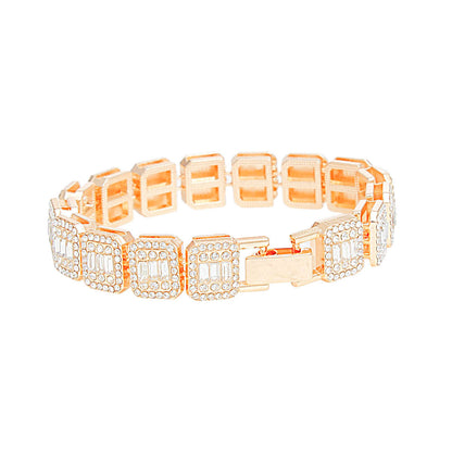 Gold Square Halo Bracelet – Luxe & Bold Pinktown