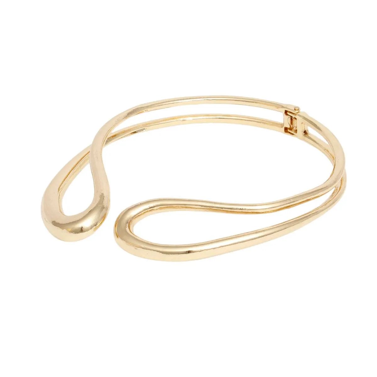 Chunky Gold Looped Choker Collar Necklace Set – Rigid Design Statement