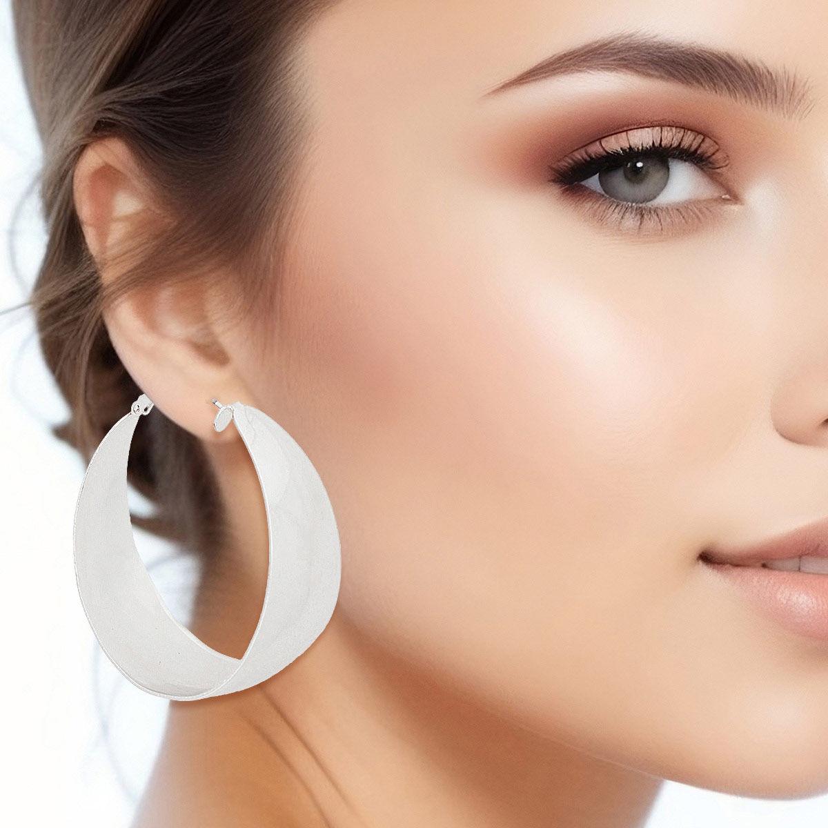 Perfect Accessory: Versatile, Easy-to-Style Silver Hoop Earrings