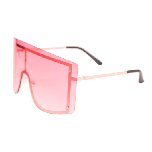 Pink Sleek Shield Sunglasses