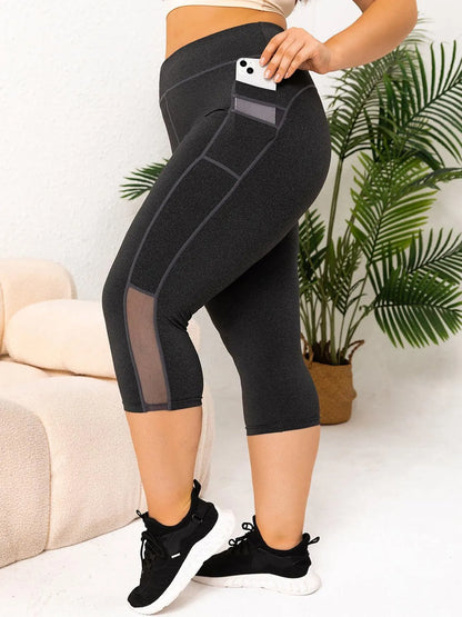 Plus Size Pocketed High Waist Active Ladies Leggings