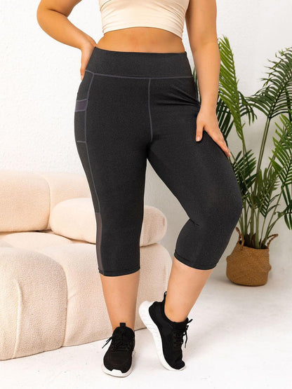 Plus Size Pocketed High Waist Active Ladies Leggings