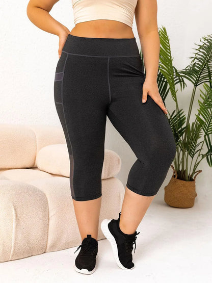 Plus Size Pocketed High Waist Active Ladies Leggings