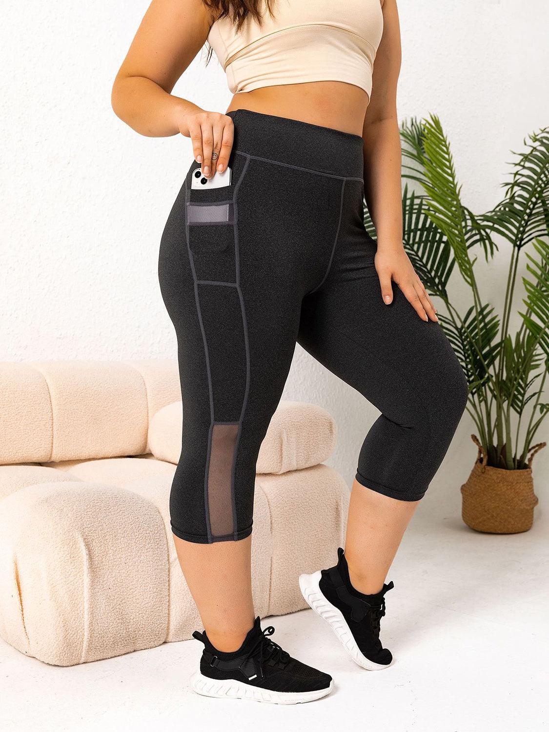 Plus Size Pocketed High Waist Active Ladies Leggings