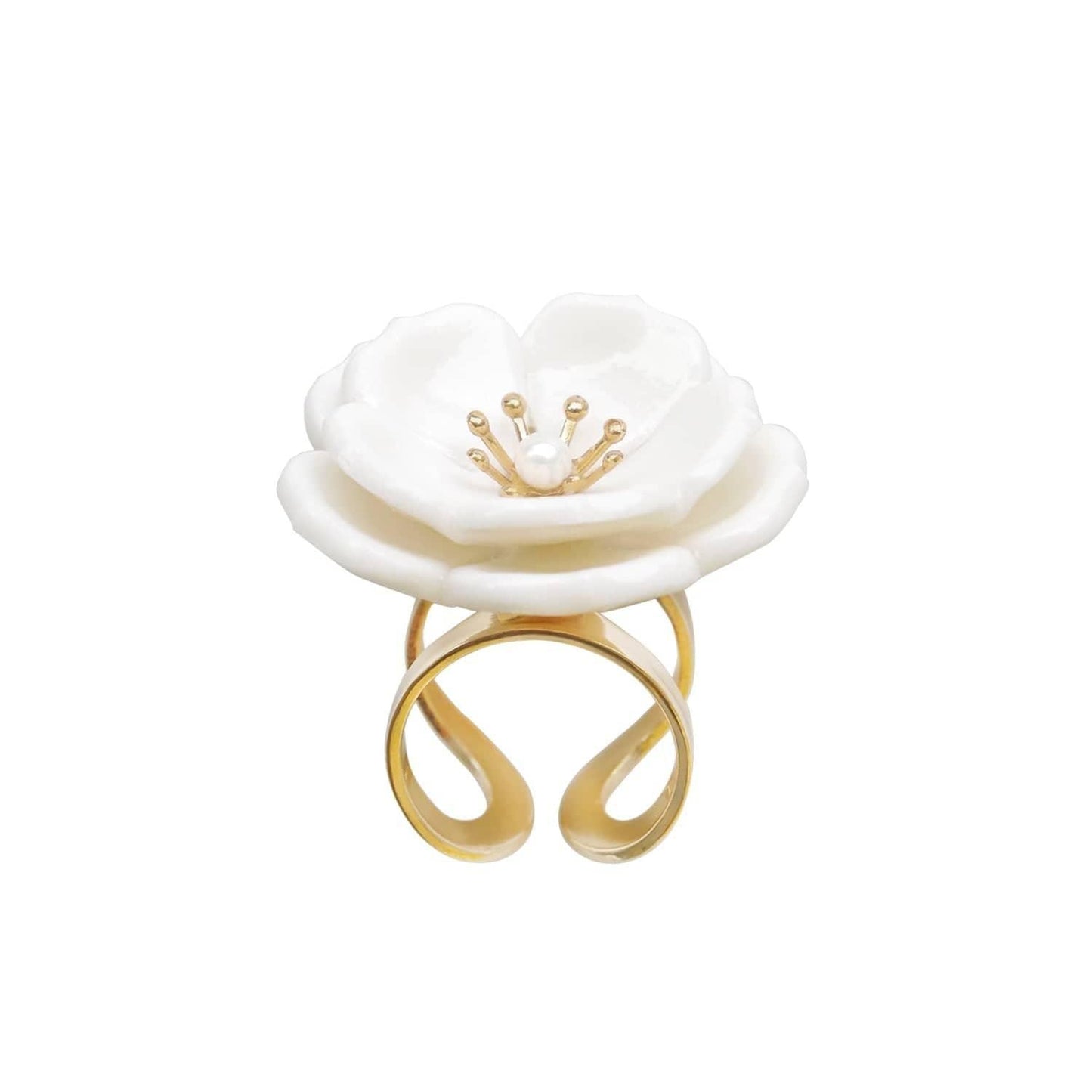 Porcelain Plum Blossom Statement Ring | POPORCELAIN Based in Denmark