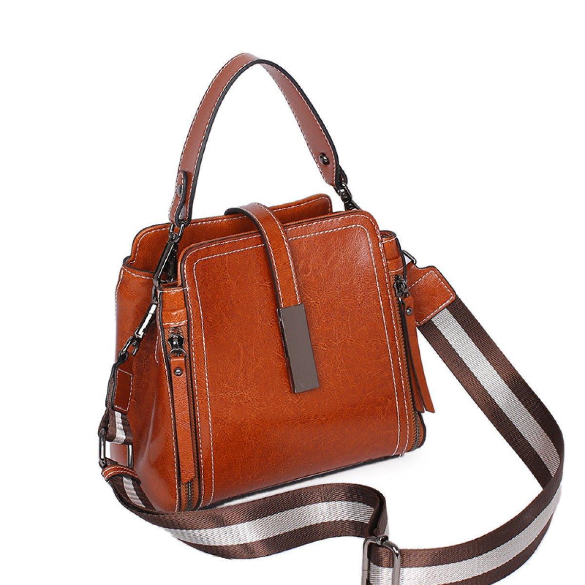 Portable Zipper Buckle Shoulder Messenger Bag