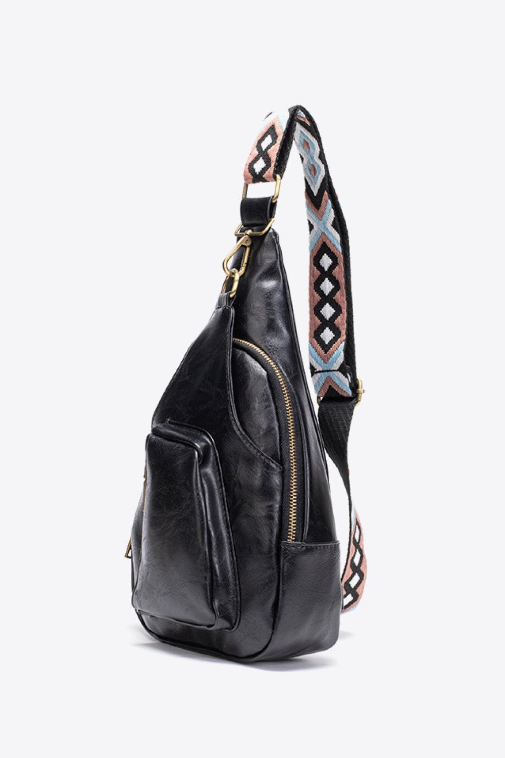 PU Leather Stylish Sling Bag with handle and adjustable shoulder strap for  Women/Trendy Branded Sling Bag for Girls Latest(HNDL SLNG)