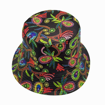 Reversible Bucket Hat Multicolor Design Print