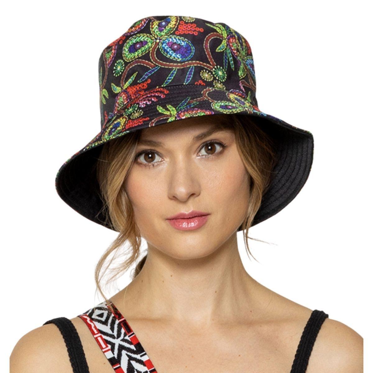 Reversible Bucket Hat Multicolor Design Print