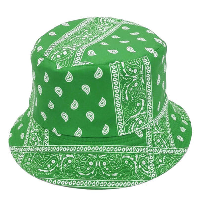 Reversible Green Bandana Bucket Hat