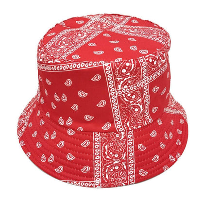 Reversible Red Bandana Bucket Hat
