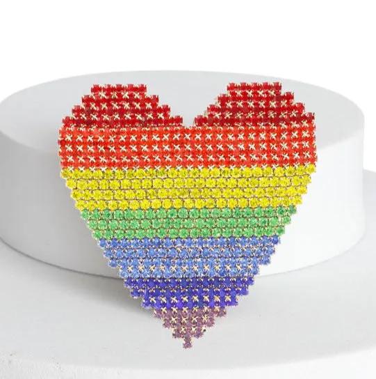 Rainbow Heart Brooch – Bold and Beautiful